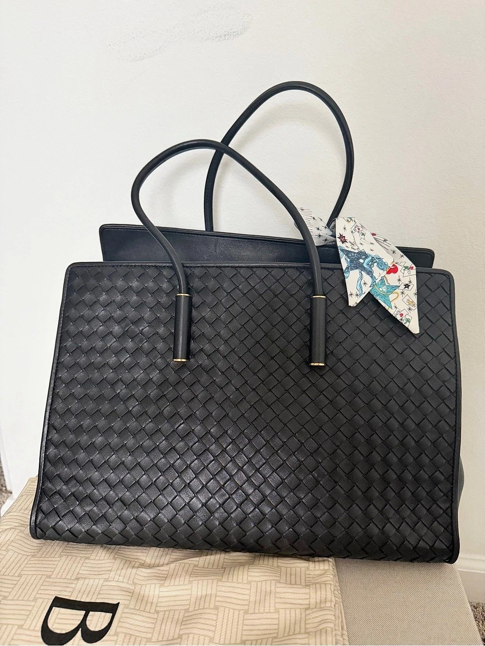 Bottega Veneta Barbara Tote Woven Black